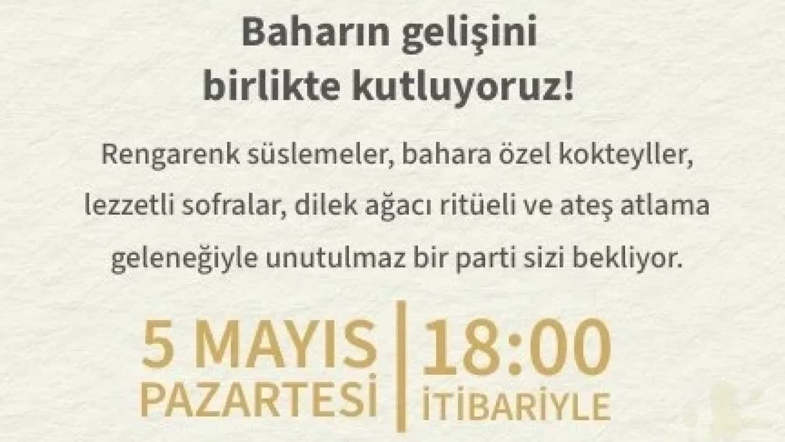 Bahar Kapıda, Dileğini Al Gel! İzmir’in En Renkli Bahar Partisi Seni Bekliyor!